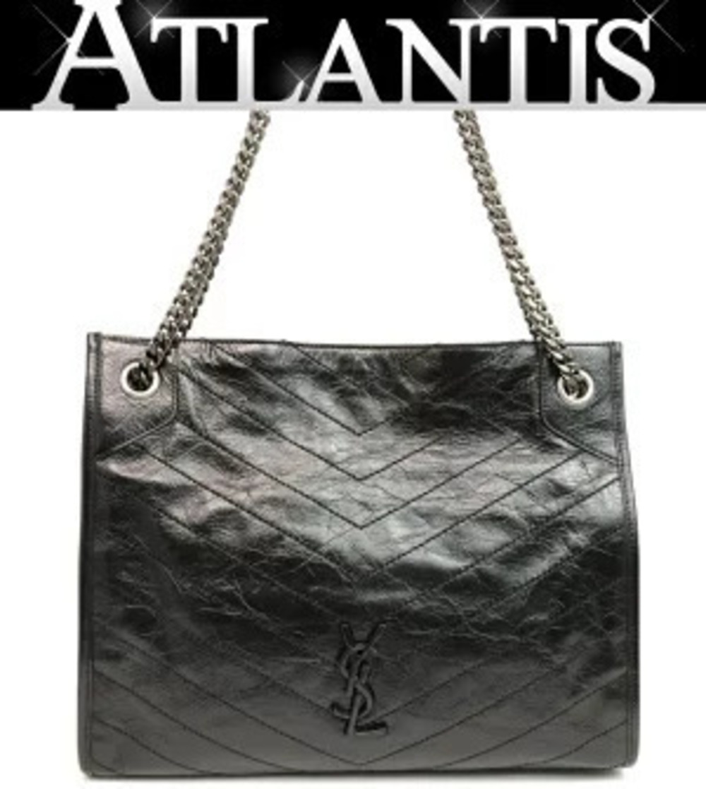 Saint Laurent Niki shopping bag leather black